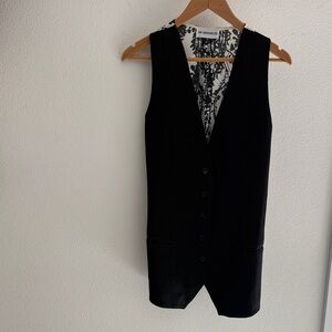 ANN DEMEULEMEESTER Black & White Adjustable Waistcoat